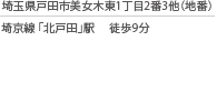 埼玉県戸田市美女木東1丁目2番3他（地番）
