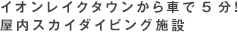 イオンレイクタウンから車で5分！ 屋内スカイダイビング施設 