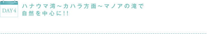 DAY4 ハナウマ湾～カハラ方面～マノアの滝で自然を中心に!!