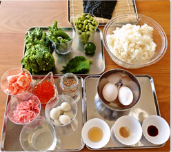 材料 ひな祭りカップ寿司(2人分)
