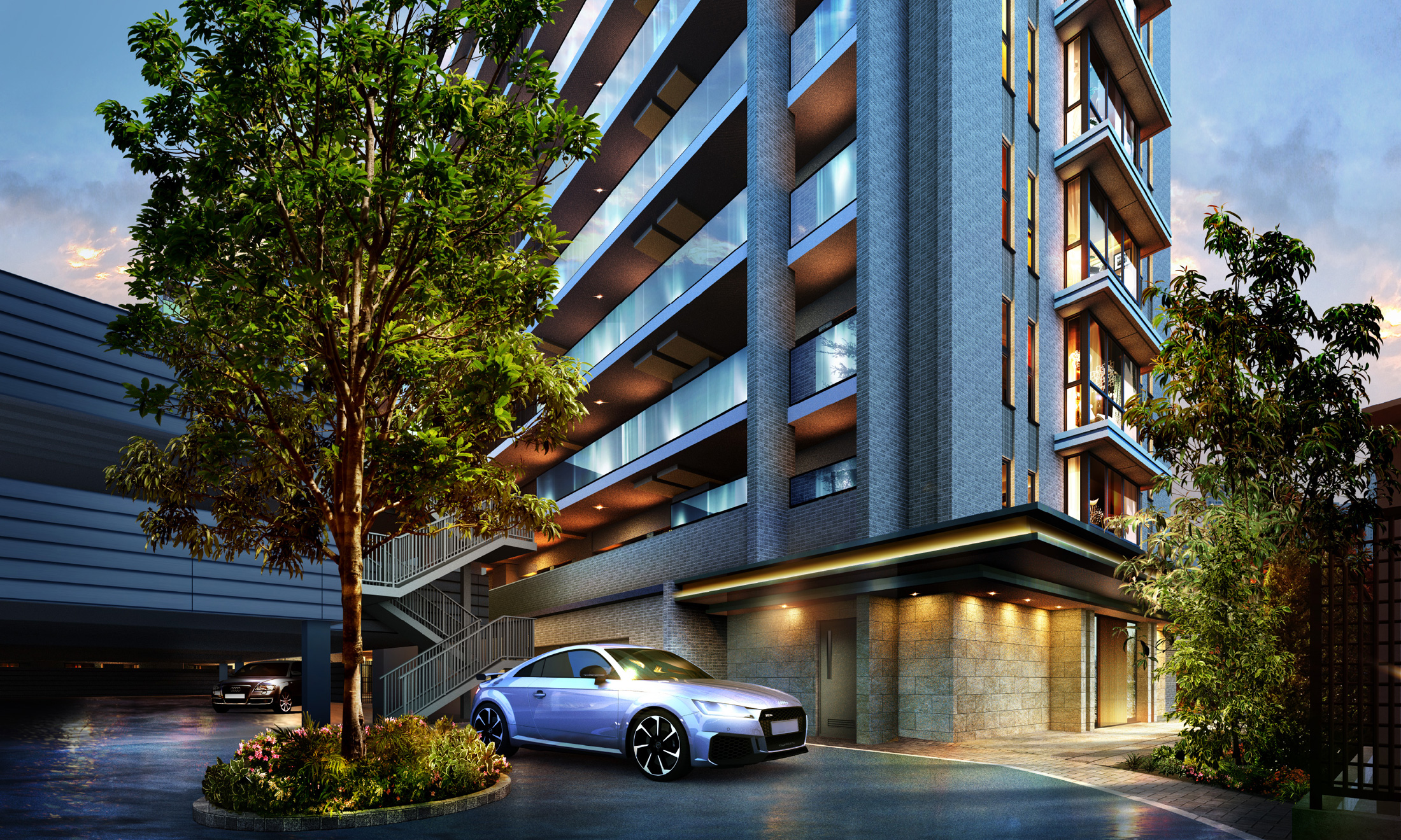 車寄せ完成予想CG