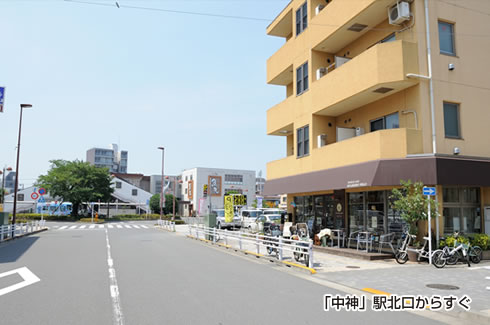 「中神」駅北口からすぐ